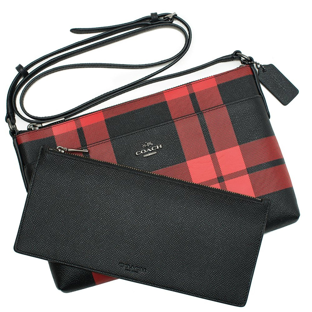 Plaid 2024 coach wallet