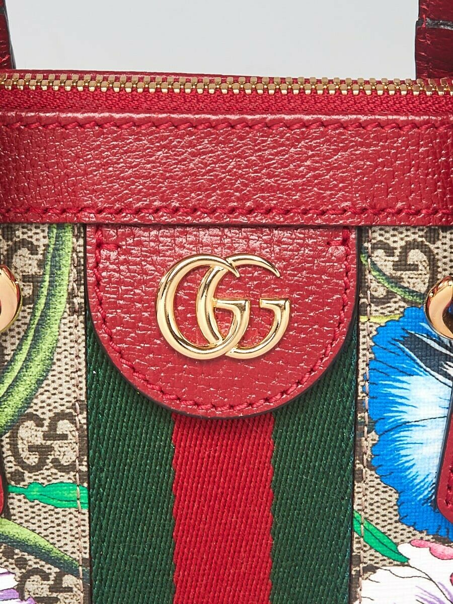 Gucci Small Tote Bag in Black GG Canvas with Leather Trim in United States