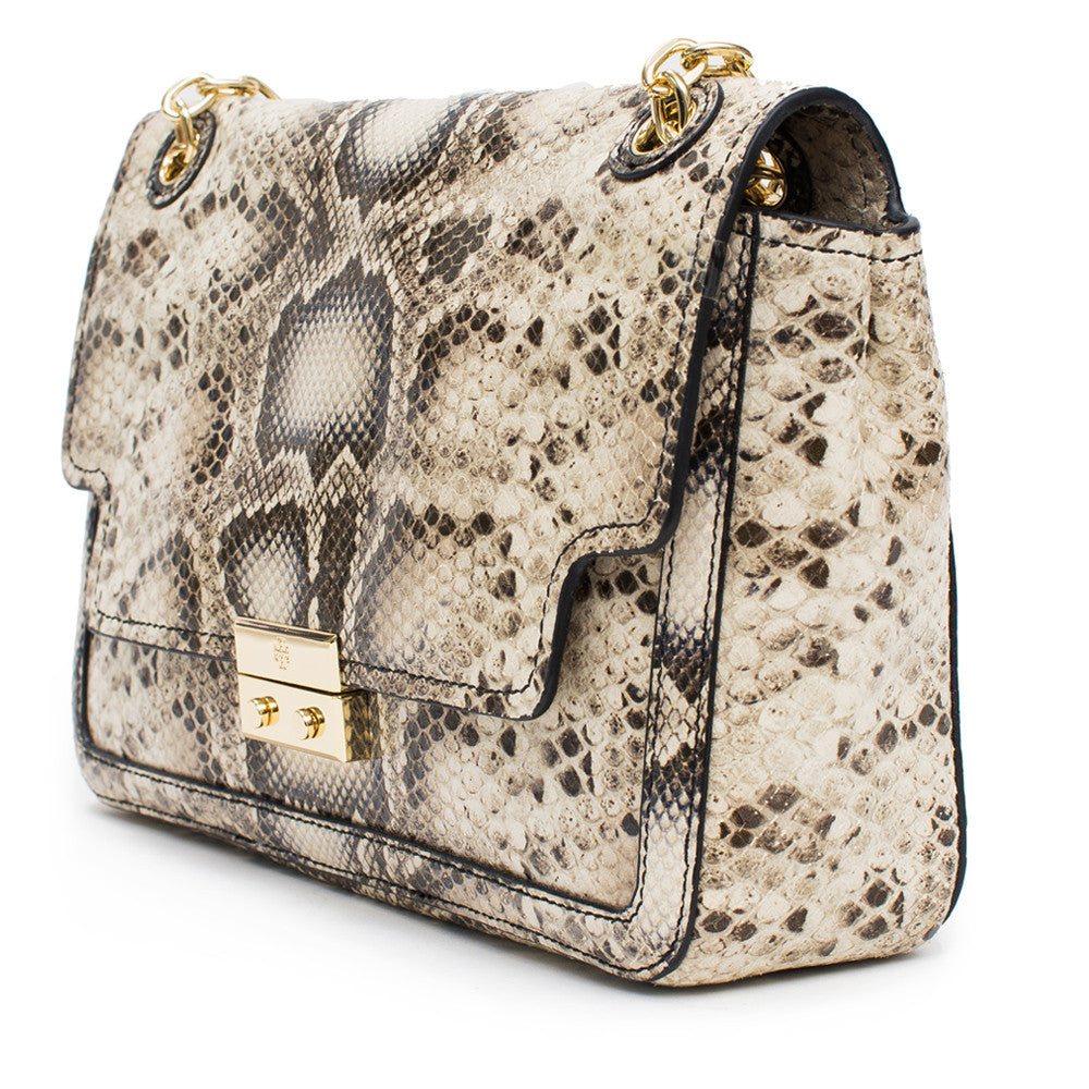 Tory Burch, Bags, Tory Burch Natural Snake Raffia Leather Tote