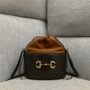 Gucci GG 1955 Horse Bit Cocoa Dark Brown Bucket Shoulder Bag Leather Handbag NEW