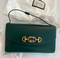 Gucci Zumi Shoulder Bag Mini Leather Green Designer Handbag Bag Purse Italy New