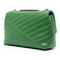 Tory Burch Kira Green Basil Chevron Small Convertible Shoulder Bag Leather PURSE Gold Handbag New