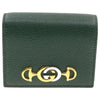 Gucci Zumi Chain Mini Bag Vintage Green Leather Card Case Gold Italy Handbag NEW