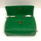 Tory Burch Kira Green Basil Chevron Small Convertible Shoulder Bag Leather PURSE Gold Handbag New