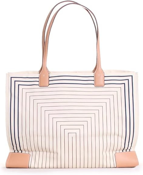 Tory Burch Ella Printed Tote Muse 2 Large Natural White Bag Handbag Purse NEW