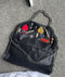 Stella McCartney Falabella Shaggy Embellished Tote Handbag Leather Black Bag New