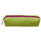 ILI New York Leather Two Tone Pencil Case Handbag Zip Pear Orchid Green Purse NW