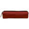 ILI New York Leather Two Tone Pencil Case Bag Handbag Zipper Red Black Purse NEW