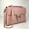 Gucci GG Interlocking Borsa Dollar Calf Pink Leather Shoulder Handbag Purse New