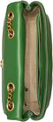 Tory Burch Kira Green Basil Chevron Small Convertible Shoulder Bag Leather PURSE Gold Handbag New