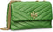 Tory Burch Kira Green Basil Chevron Small Convertible Shoulder Bag Leather PURSE Gold Handbag New