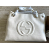 Gucci Soho Ivoire Ivory Gold White Hobo Leather Shoulder Bag Handbag Purse New