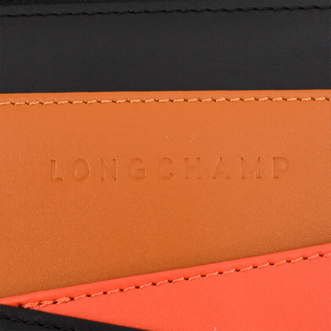 Longchamp Ruban Black Handbag Le Foulonne Bag Blue Orange Leather Wallet NEW