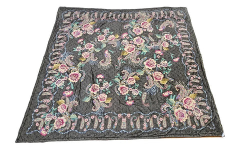 Johnny Was Laurel Canyon Camino Serra Cozy Blanket Reversible Home Lounge Floral Black NEW