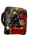 Johnny Was Rosana Makeup Bag Floral Zipper Red Flower Cosmetic Handbag Black NEW