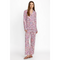 Johnny Was Carly Pj Set Aussie Long Home Lounge Sleepwear Pink Floral 2 pc NEW