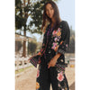 Johnny Was Rosalynda Button Down Shirt Blouse Western Kasumi Floral Top Black NEW