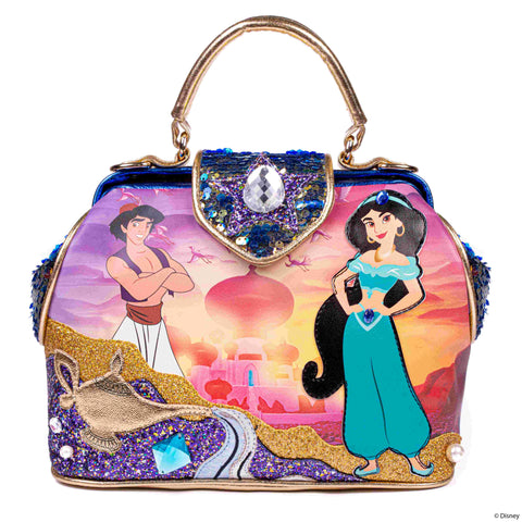 Irregular Choice Disney Princess Aladin New World Bag Handbag Pink Blue Purse NEW