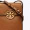 Tory Burch Miller Phone Crossbody Handbag Light Umber Brown Leather Purse NEW