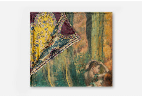 Johnny Was Laurel Canyon Cozy Blanket Dancers Edgar Degas Reversible Green Home Lounge NEW