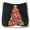 Mary Frances Happy Holidays Star Handbag Floral Black Gold Bag Christmas NEW