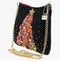 Mary Frances Happy Holidays Star Handbag Floral Black Gold Bag Christmas NEW