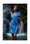 Johnny Was Jessi Button Front Linen Dress Floral Embroid Flowers Blue Small New