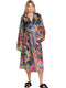 Johnny Was Darna Cozy Robe Flowers Home Lounge Sleepwear Floral Blue Pink NEW