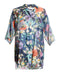 Johnny Was Sunrise Blue Flower Swim Resort Cover Up Floral Paria Shirt Dress XL NEW