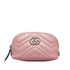 Gucci Marmont GG Pink Matelasse Pouch Clutch Leather Bag Handbag Purse New