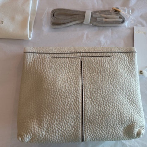 Hammitt VIP Medium Bag Purse Zipper Leather Handbag Marshmallow White Cream New