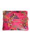 Johnny Was Verney Travel Blanket Floral Reversible Cozy Home Lounge Blue Red NEW