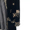 Johnny Was Aruna Velvet Smoking Jacket Embroidered Gold Sun Kimono Black NEW