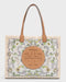 Tory Burch Ella Printed Tote Muse 2 Large Natural White Bag Handbag Purse NEW