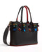 Christian Louboutin Cabata Mini Spike East West Tote Bag Black Red Handbag NEW