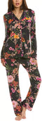 Johnny Was Pocca PJ Set Sleepwear Home Lounge Top Black Pajama Floral Pant XXL NEW