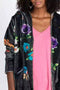 Johnny Was Blooming Cozy Sherpa Floral Pullover Hoodie Flowers Jacket Black NEW