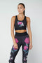 Ultracor Ultra Flower Bomb Activewear Waist High Leggings Black Legging Pants NEW