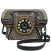 Mary Frances Busy Signal Crossbody Clutch Rotary Phone Handbag Beaded Bag New