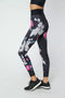 Ultracor Ultra Flower Bomb Activewear Waist High Leggings Black Legging Pants NEW