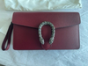 Gucci Dionysus Italy Red Wine Leather Small Wrist Strap Shoulder Bag Purse New