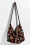 Johnny Was Taline Velveteen Tote Rust Brown Butterfly Velvet Bag Handbag Red New