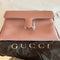 Gucci GG Interlocking Borsa Dollar Calf Pink Leather Shoulder Handbag Purse New