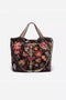 Johnny Was Taline Velveteen Tote Rust Brown Butterfly Velvet Bag Handbag Red New