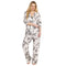 Johnny Was Carly Dreamer Ivory White PJ Set Floral Home Lounge Sleep Wear New