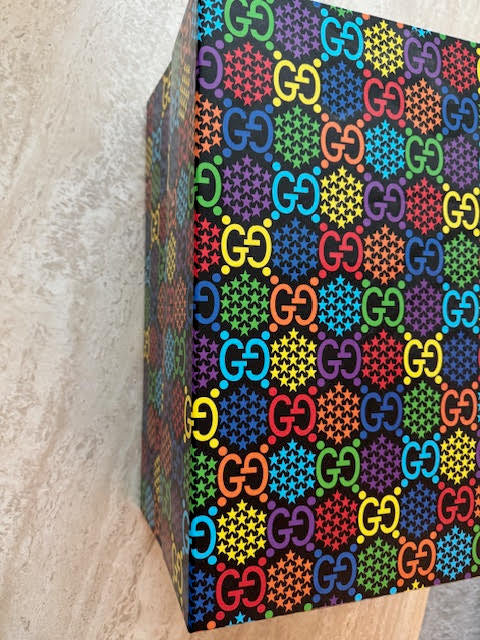 Gucci Psychedelic Black Boston GG Large Leather Travel Luggage Duffle Bag New