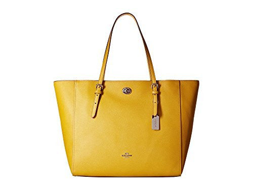 COACH Crossgrain Updated Turnlock Green Tote Shoulder Bag E3028