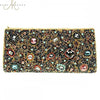 Mary Frances Starry Night Stone Beaded Clutch Handbag Purse Bag Black New