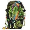 Mary Frances Chatterbox Bird Parrot Chain Strap Bead Purse Handbag Green Bag New