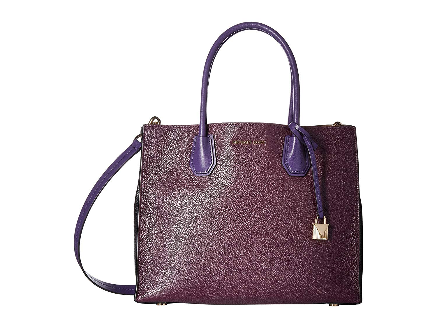 Shop for Michael Kors Mercer Large Convertible Tote Purple